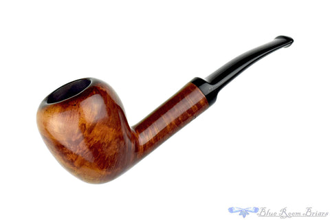 Roland Kirsch Bent Partial Rusticated Blowfish with Silver and Acrylic Estate Pipe