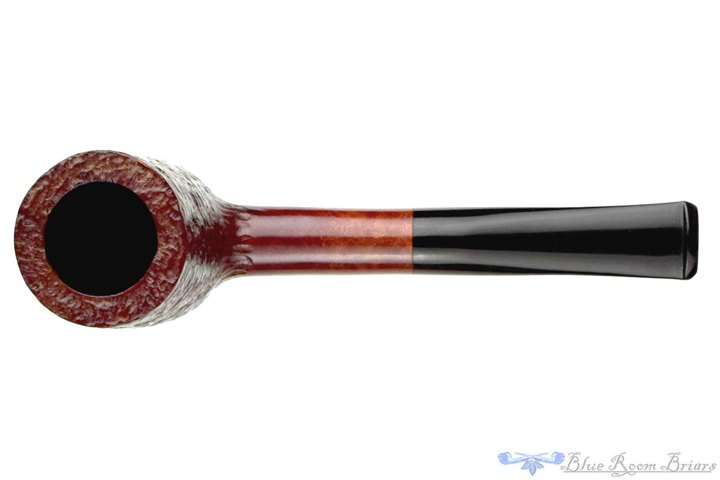 Blue Room Briars is proud to present this Joh's Partial Rusticated Poker Sitter UNSMOKED Estate Pipe