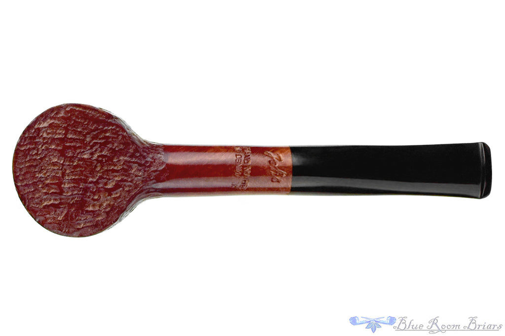 Blue Room Briars is proud to present this Joh's Partial Rusticated Poker Sitter UNSMOKED Estate Pipe