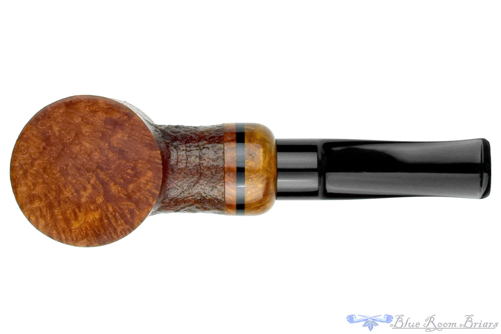 Blue Room Briars is proud to present this Johny Pipes Sandblast Poker (9mm Filter) Calabash