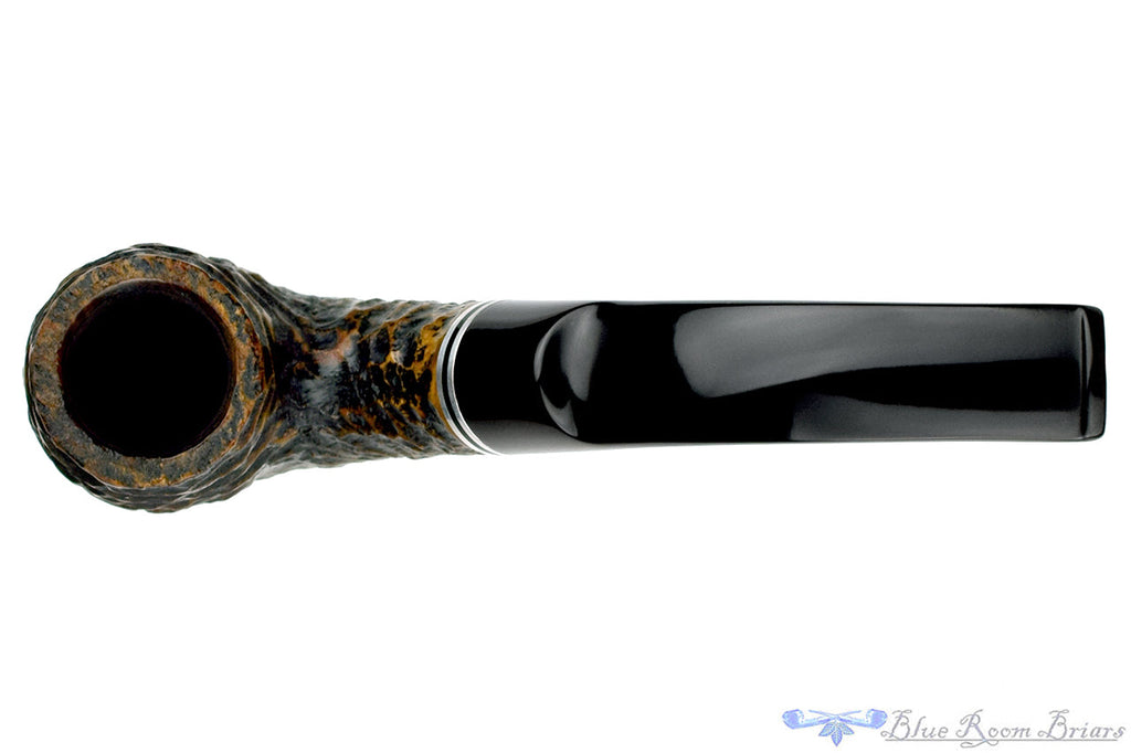 Blue Room Briars is proud to present this Peterson 221 Bent Billiard (9mm Filter) with Nickel Estate Pipe