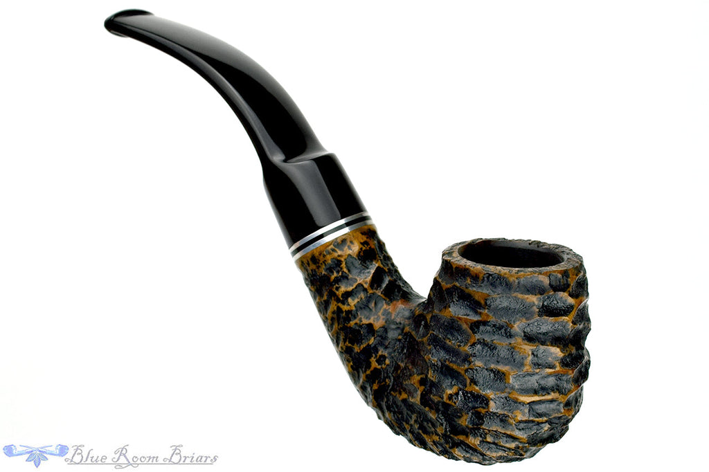 Blue Room Briars is proud to present this Peterson 221 Bent Billiard (9mm Filter) with Nickel Estate Pipe