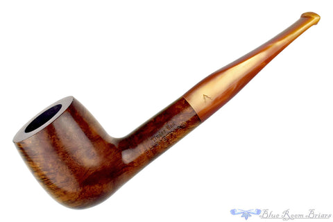 Imported Briar Bent Carved Billiard (6mm Filter) with Aluminum Estate Pipe