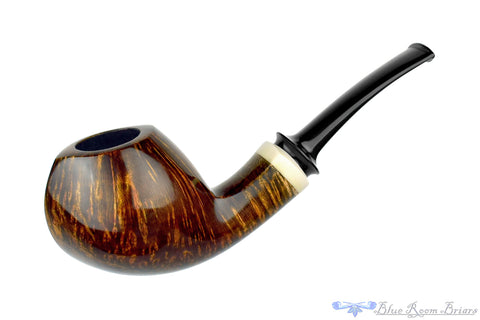 Dirk Heinemann Pipe Sandblast Curved Blowfish with Bamboo Stalk