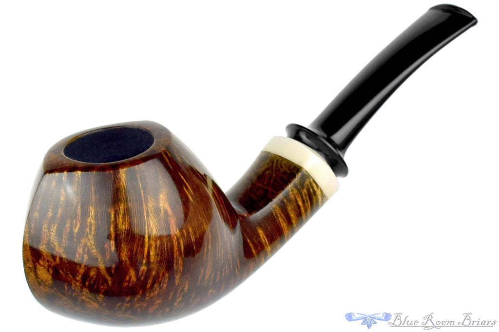 Blue Room Briars is proud to present this George Boyadjiev Pipe 323 Bent Blowfish with Super Tusk