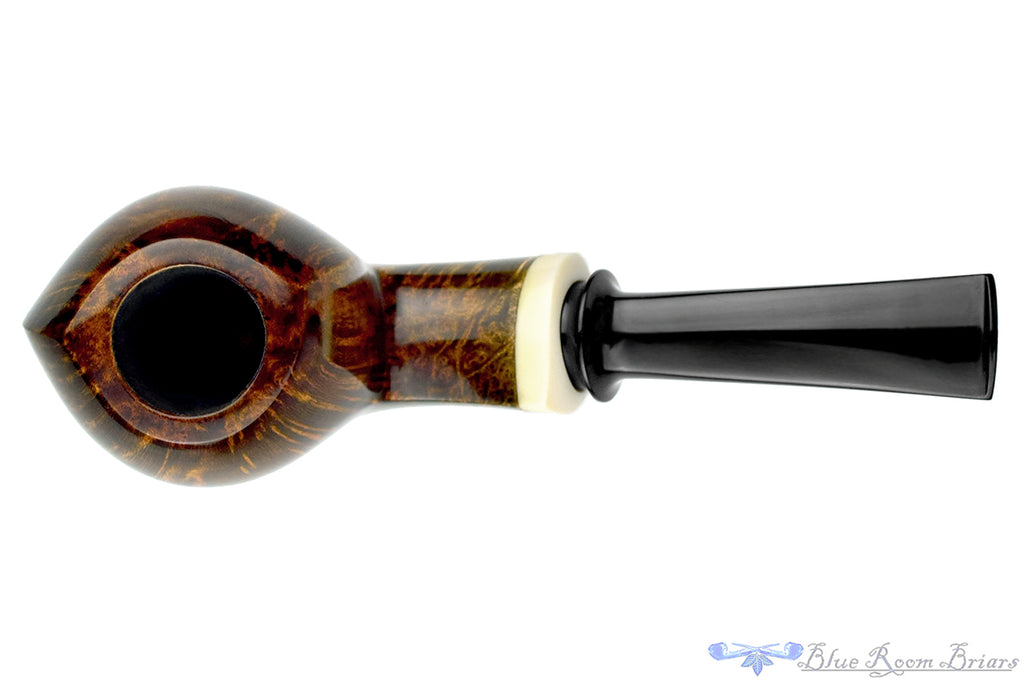 Blue Room Briars is proud to present this George Boyadjiev Pipe 323 Bent Blowfish with Super Tusk