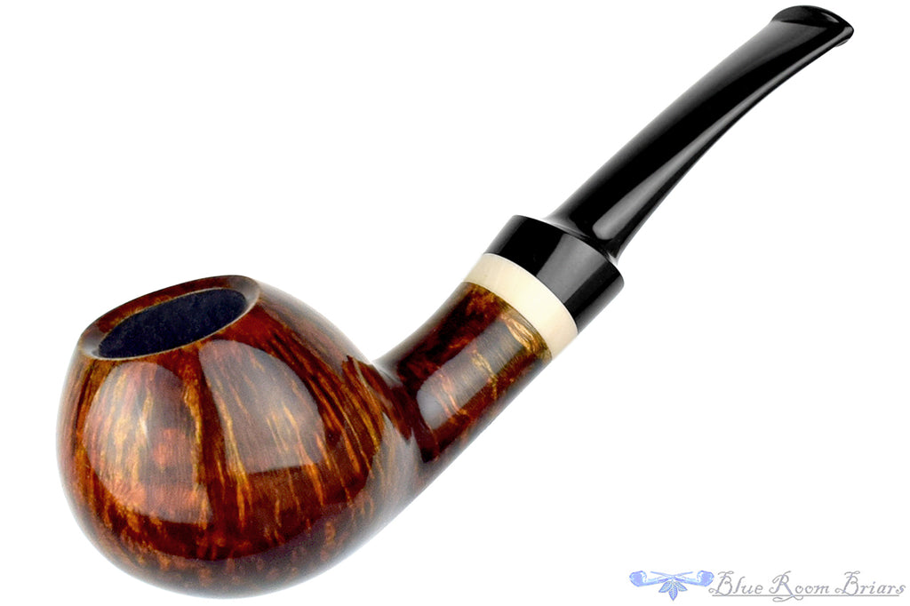 Blue Room Briars is proud to present this George Boyadjiev Pipe Grade A Bent Apple with Super Tusk