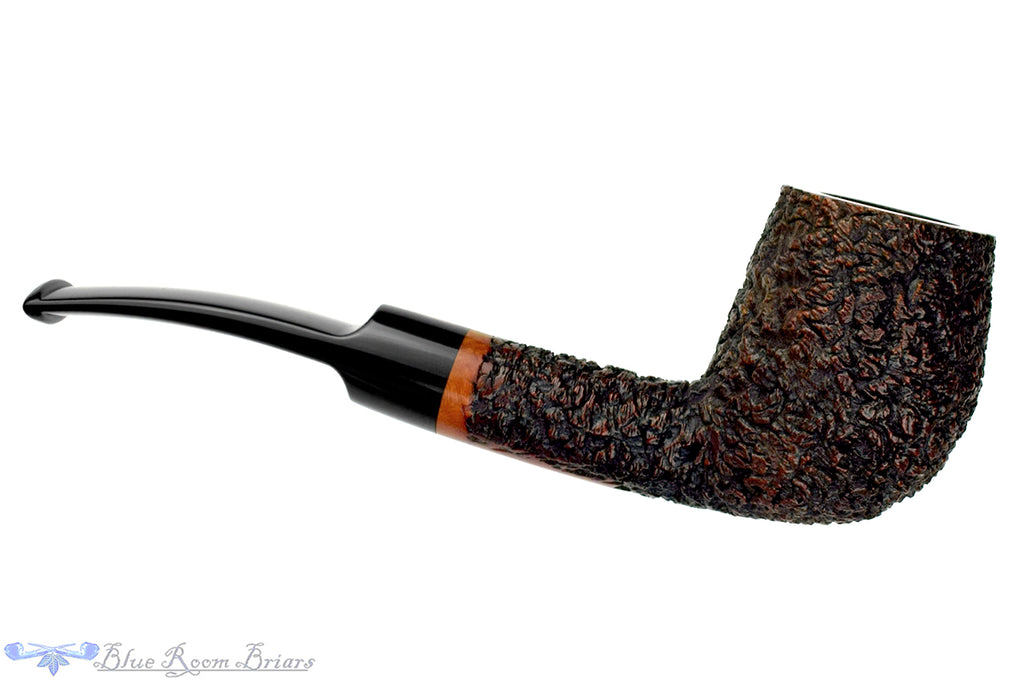 Blue Room Briars is proud to present this Jacono Knight Bent Rusticated Egg Estate Pipe
