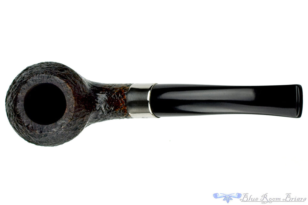 Blue Room Briars is proud to present this Hardcastle Hall Mark 567 Bent Sandblast Rhodesian with Nickel Estate Pipe