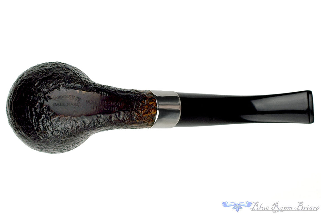 Blue Room Briars is proud to present this Hardcastle Hall Mark 567 Bent Sandblast Rhodesian with Nickel Estate Pipe