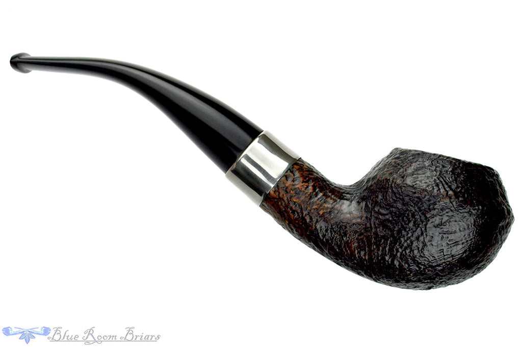 Blue Room Briars is proud to present this Hardcastle Hall Mark 567 Bent Sandblast Rhodesian with Nickel Estate Pipe