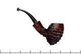 Blue Room Briars is proud to present this Jack Howell Bent Carved Acorn with Brindle Estate Pipe