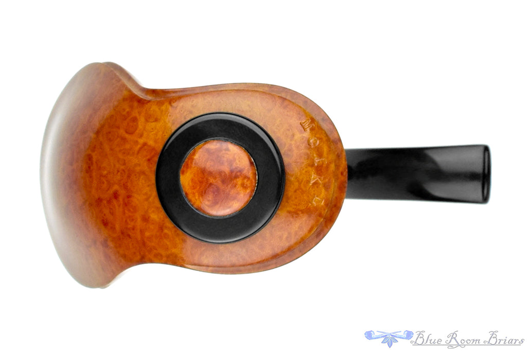 Blue Room Briars is proud to present this Marek Cikl Pipe Bent Volcano Cavalier with Ebonite