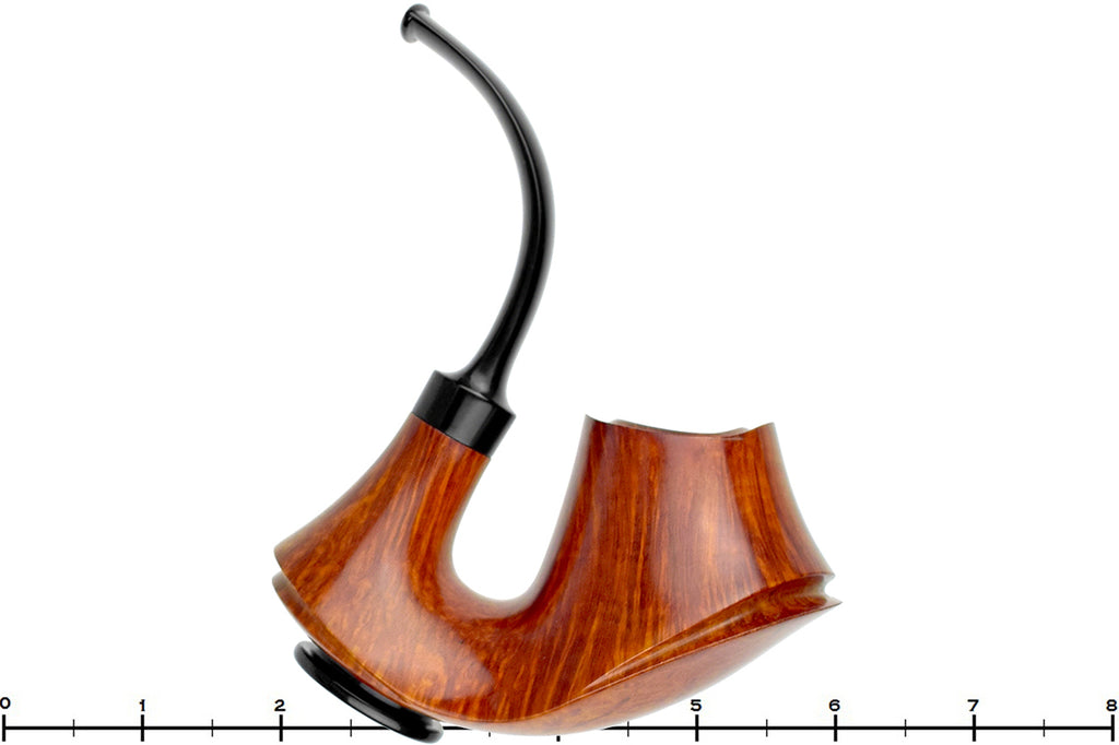 Blue Room Briars is proud to present this Marek Cikl Pipe Bent Volcano Cavalier with Ebonite