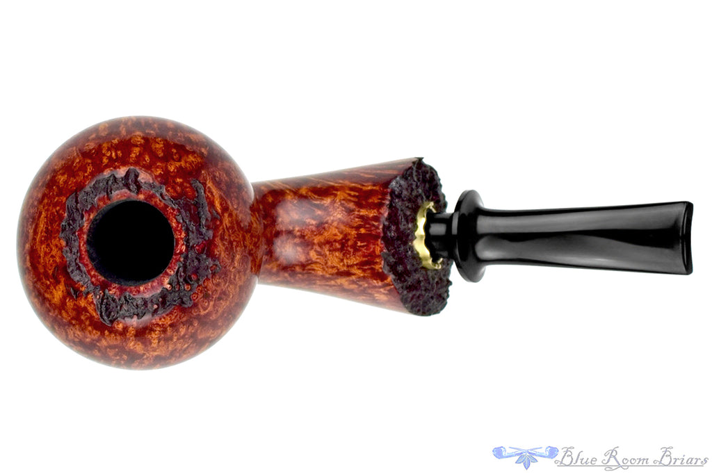 Blue Room Briars is proud to present this Dirk Heinemann Pipe High Contrast Bent Tomato with Plateaux and Brass