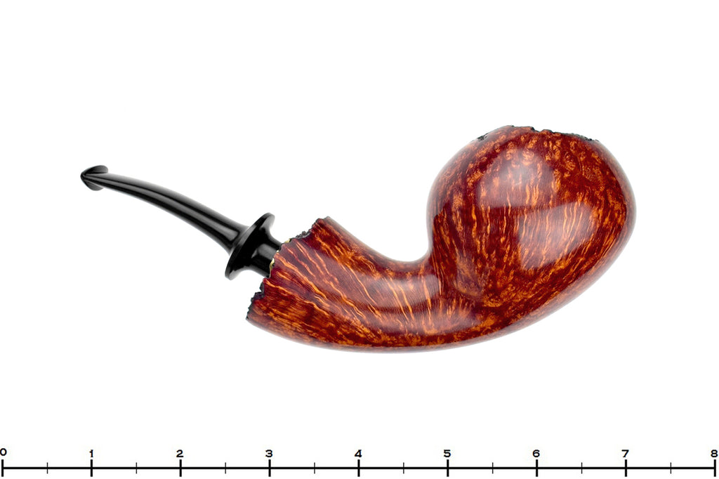 Blue Room Briars is proud to present this Dirk Heinemann Pipe High Contrast Bent Tomato with Plateaux and Brass