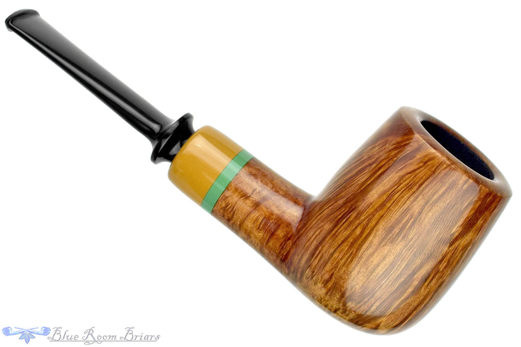 Blue Room Briars is proud to present this Brian Madsen Pipe Billiard with Colored Ebonite