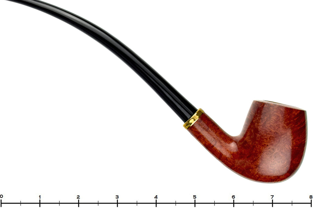 Blue Room Briars is proud to present this Genod Pipe Bent Billiard Churchwarden with Brass