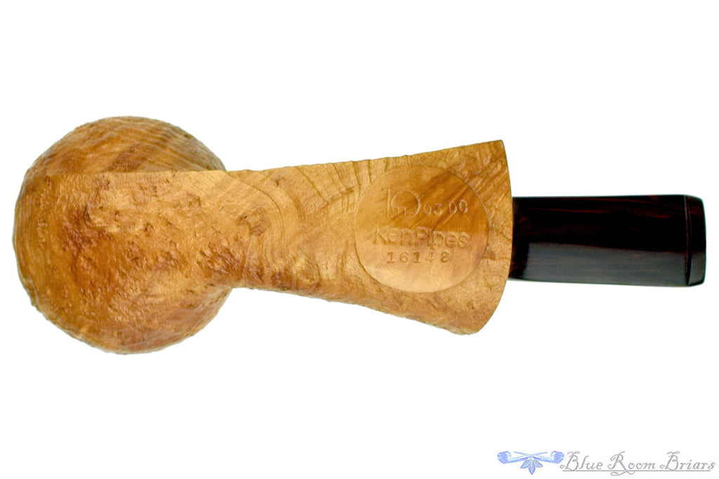 Blue Room Briars is proud to present this KenPipes 16148 Bent Tan Blast Tear Drop with Brindle UNSMOKED Estate Pipe