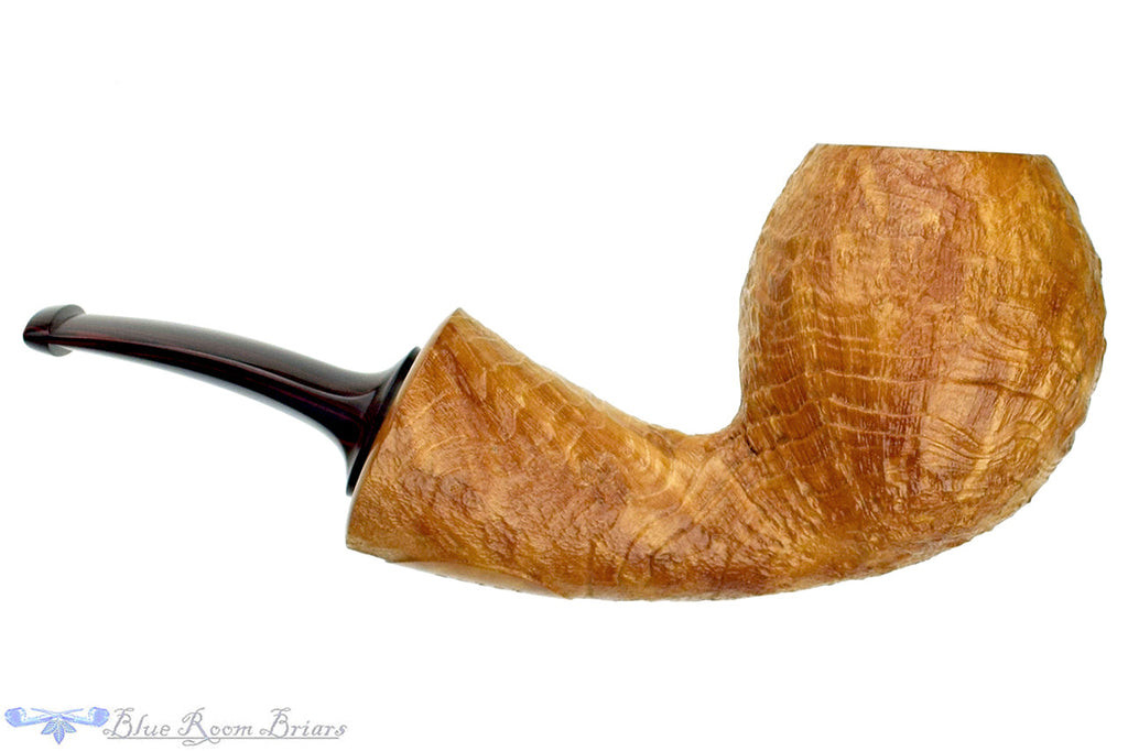 Blue Room Briars is proud to present this KenPipes 16148 Bent Tan Blast Tear Drop with Brindle UNSMOKED Estate Pipe