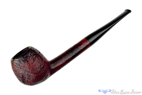 Bari Select Natural Old Briar 964 Chimney Stack Estate Pipe with Brass Repair Band