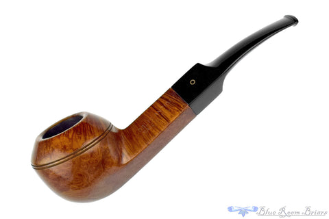 Ben Wade Golden Walnut Handmade Bent Freehand Sitter with Plateaux Estate Pipe
