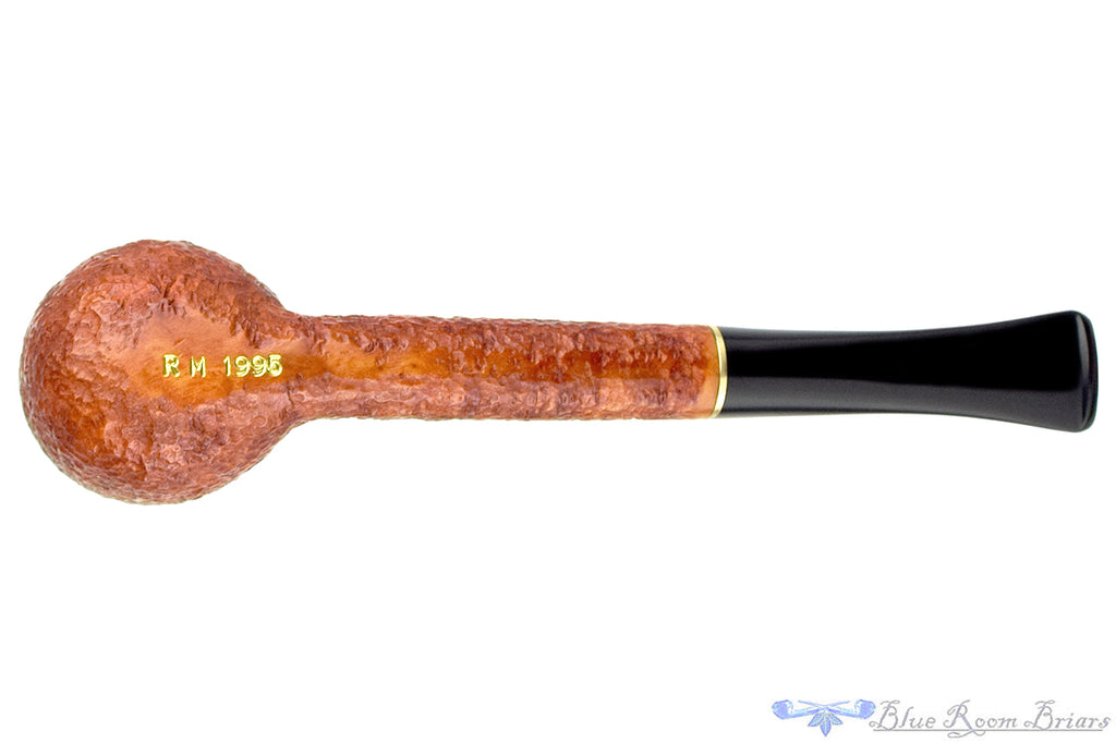 Savinelli RM (1995 Make) Rusticated Billiard Sitter with Brass UNSMOKED Estate Pipe
