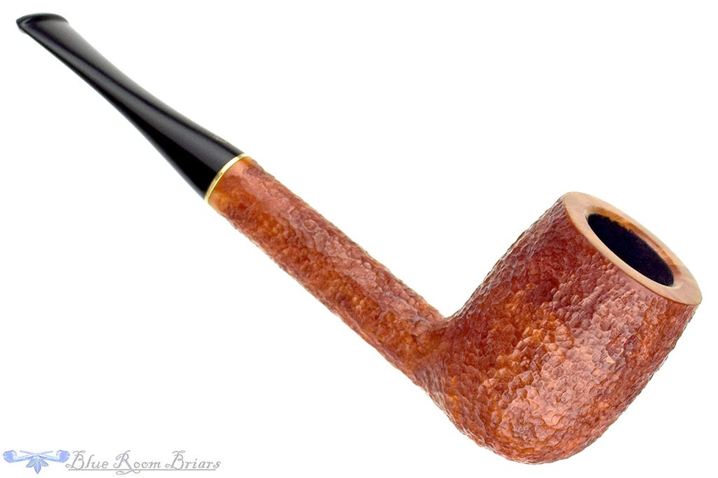 Savinelli RM (1995 Make) Rusticated Billiard Sitter with Brass UNSMOKED Estate Pipe