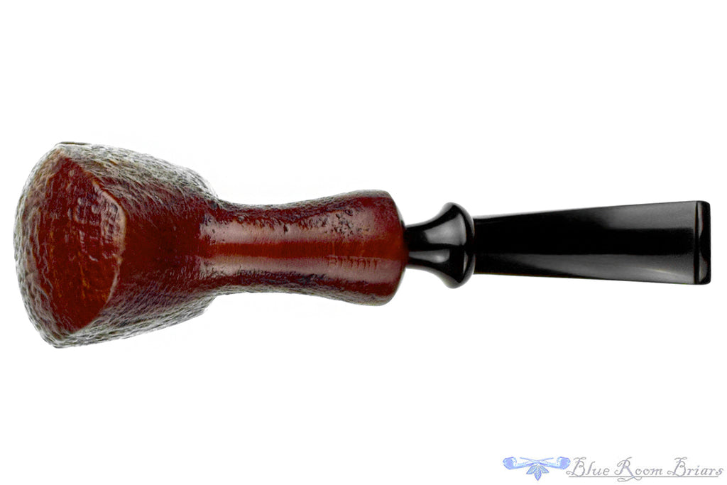 Blue Room Briars is proud to present this Bijou (Stanwell) Bent Sandblast Elephant's Foot with Military Mount Estate Pipe