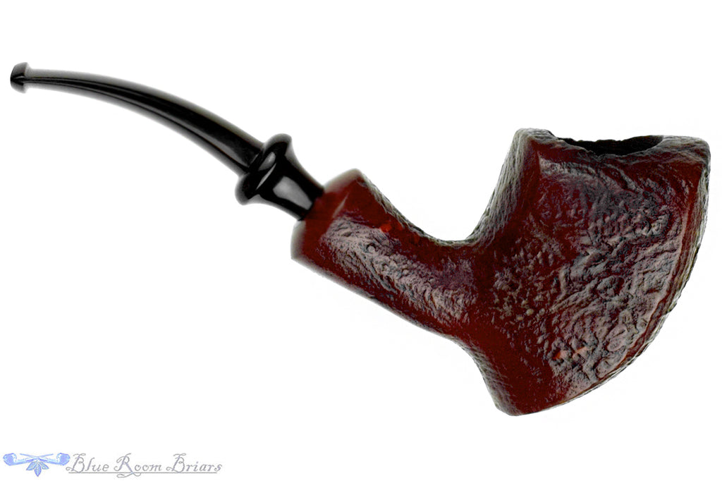 Blue Room Briars is proud to present this Bijou (Stanwell) Bent Sandblast Elephant's Foot with Military Mount Estate Pipe