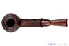 Blue Room Briars is proud to present this Bill Shalosky Pipe 657 Bent Sandblast Teapot with African Blackwood and Brindle