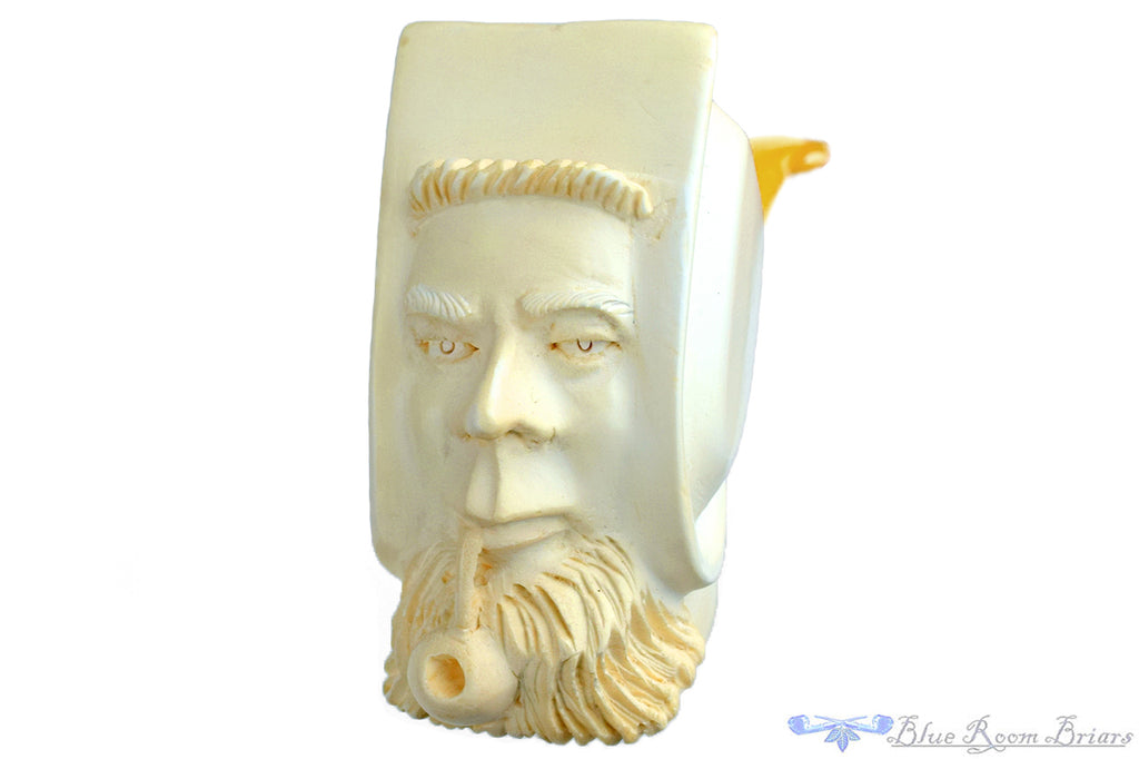 Blue Room Briars is proud to present this Meerschaum Bent Figural UNSMOKED Estate Pipe