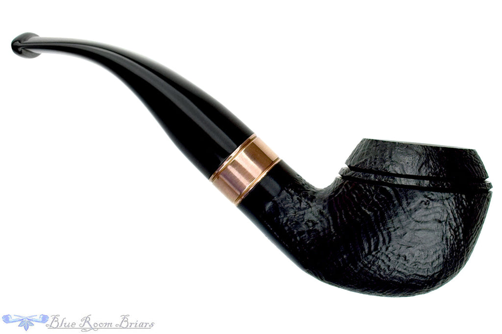 Rattray's Distillery 105 1/2 Bent Black Blast Rhodesian (9mm Filter) with Copper UNSMOKED Estate Pipe