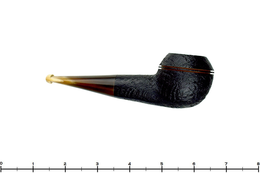 Blue Room Briars is proud to present this Ropp Vintage Briar 996D Black Blast Straight Rhodesian with Horn Stem UNSMOKED Estate Pipe