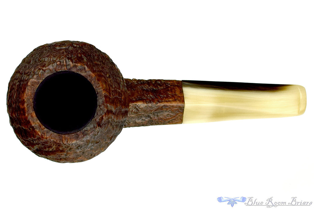 Blue Room Briars is proud to present this Ropp Stout Sandblast Bulldog with Horn Estate Pipe