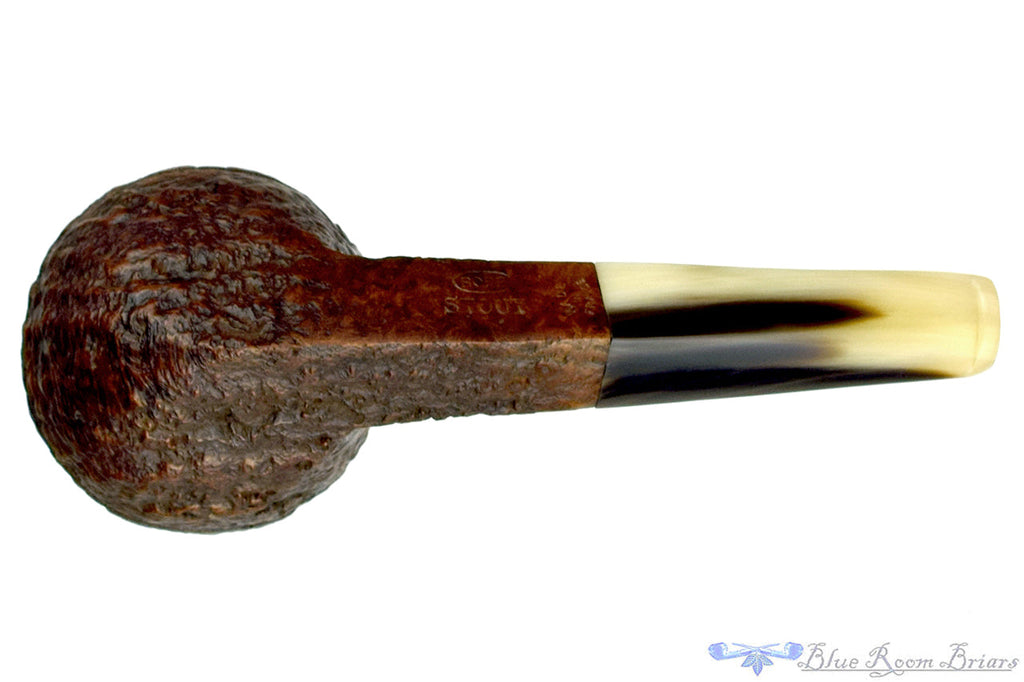 Blue Room Briars is proud to present this Ropp Stout Sandblast Bulldog with Horn Estate Pipe