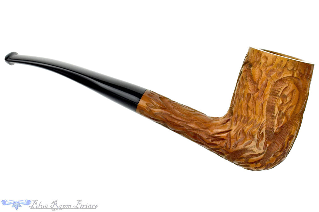 Blue Room Briars is proud to present this Lorenzo Savona Standard 750 Bent Carved Tall Billiard Estate Pipe