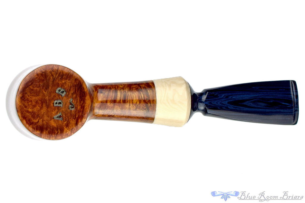 Abb Brown Cherrywood Poker with Ivorite and Brindle Estate Pipe