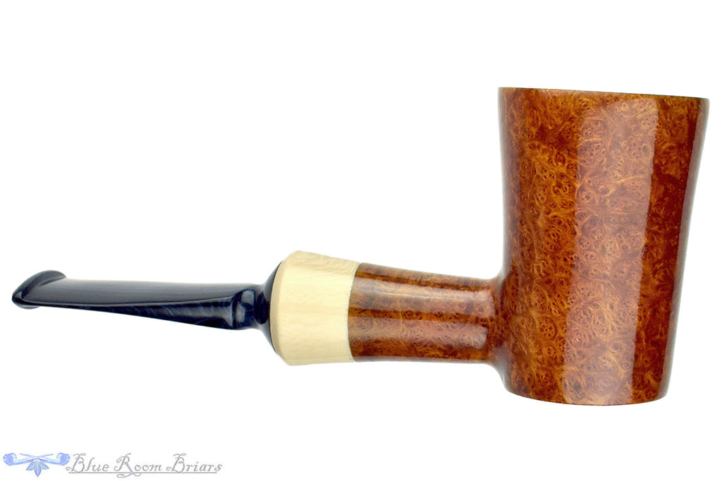 Abb Brown Cherrywood Poker with Ivorite and Brindle Estate Pipe