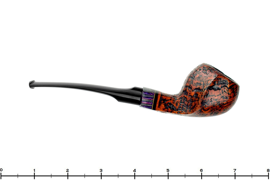 Blue Room Briars is proud to present this Daniel Mustran Pipe Sandblast Canted Apple with Laminated Wood