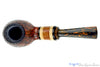 Blue Room Briars is proud to present this Daniel Mustran Pipe Bent Sandblast Egg with Exotic Wood