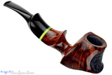 Blue Room Briars is proud to present this Daniel Mustran Pipe Bent Partial Rusticated Freehand with Green Elforyn