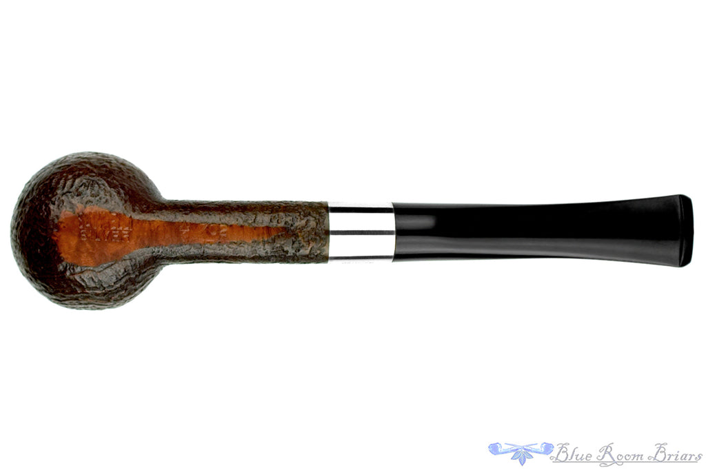 Blue Room Briars is proud to present this Savinelli Silver 702 Sandblast Billiard Sitter Estate Pipe