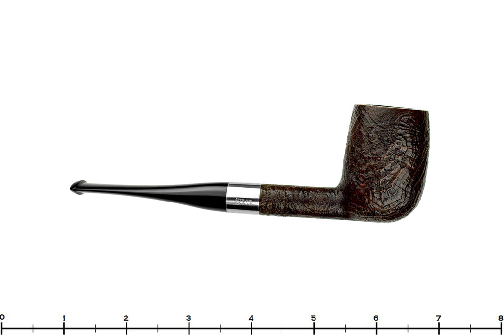 Blue Room Briars is proud to present this Savinelli Silver 702 Sandblast Billiard Sitter Estate Pipe