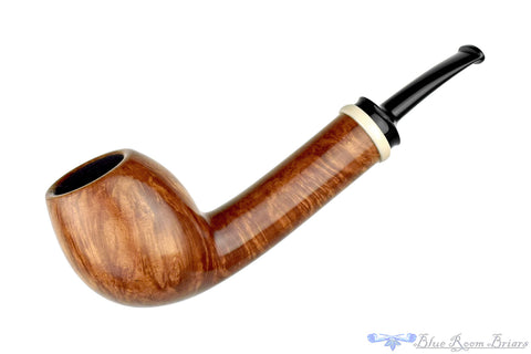 Scottie Piersel Pipe "Scottie" Tan Blast Billiard with Brindle and Ivorite