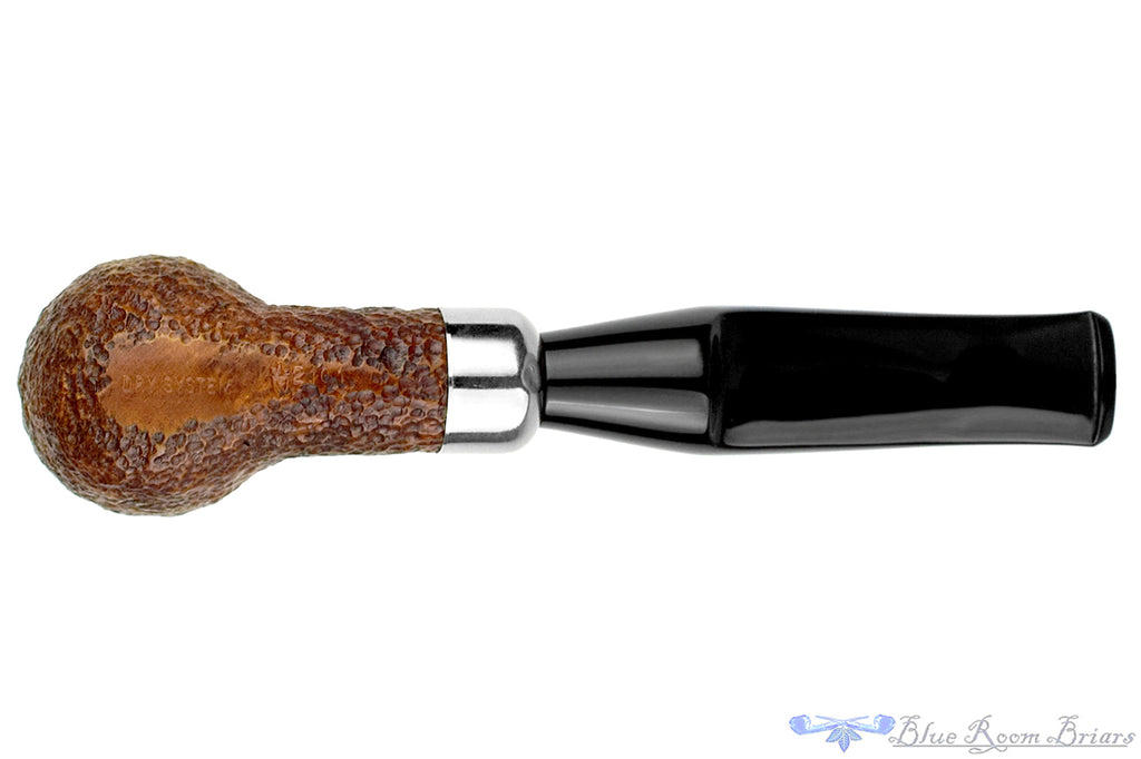 Blue Room Briars is proud to present this Savinelli Dry System 2101 Rusticated Billiard (6mm Filter) with Nickel Estate Pipe with Replacement Stem