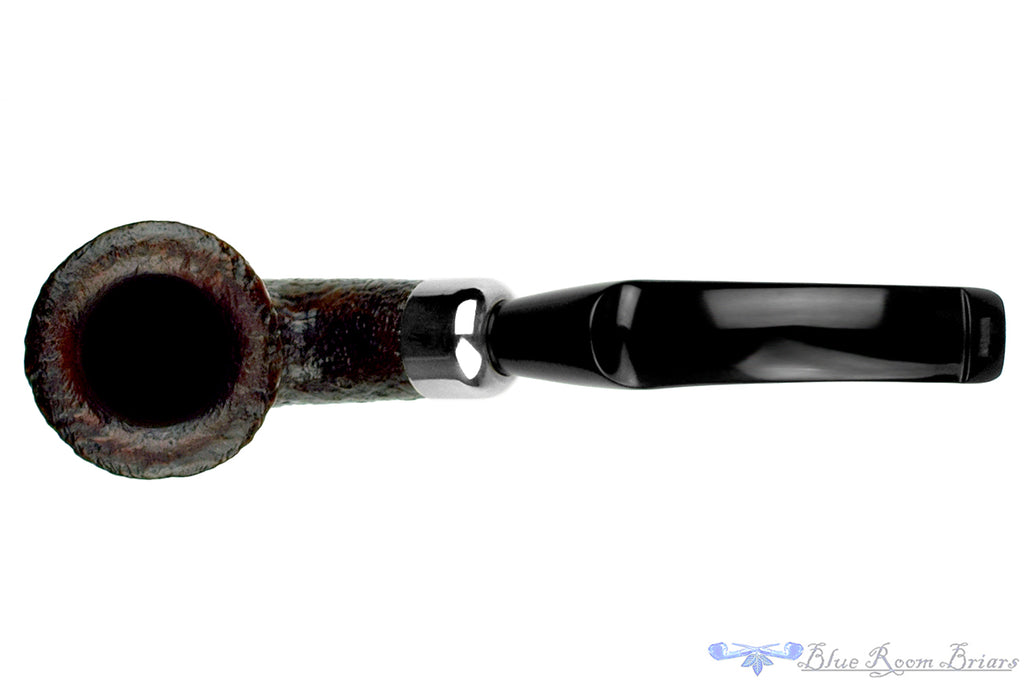 Blue Room Briars is proud to present this Savinelli Dry System 1611 Bent Sandblast Dublin (6mm Filter) with Nickel Estate Pipe