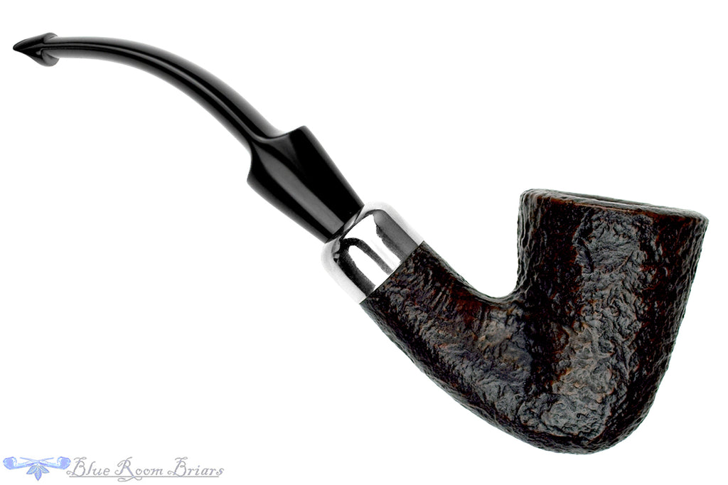 Blue Room Briars is proud to present this Savinelli Dry System 1611 Bent Sandblast Dublin (6mm Filter) with Nickel Estate Pipe