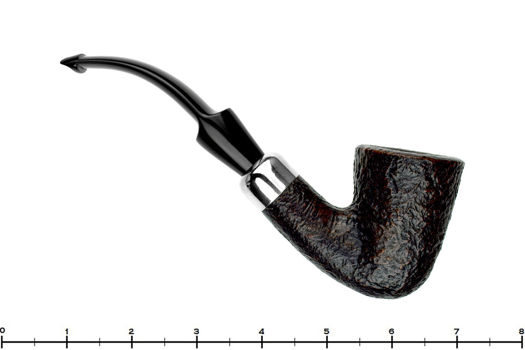 Blue Room Briars is proud to present this Savinelli Dry System 1611 Bent Sandblast Dublin (6mm Filter) with Nickel Estate Pipe
