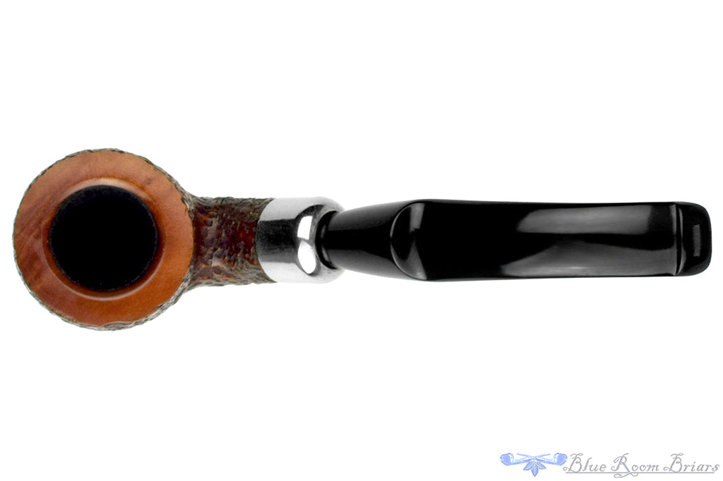 Blue Room Briars is proud to present this Savinelli Dry System 2622 Bent Rusticated Pot (6mm Filter) with Nickel Estate Pipe